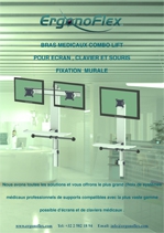 Our Combo Lift Medical Arms for display, keyboard and mouse wall mount